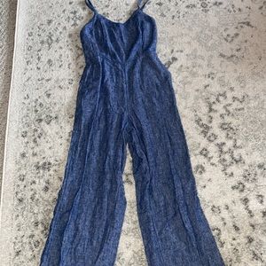 Denim linen jumpsuit with pockets ❤️